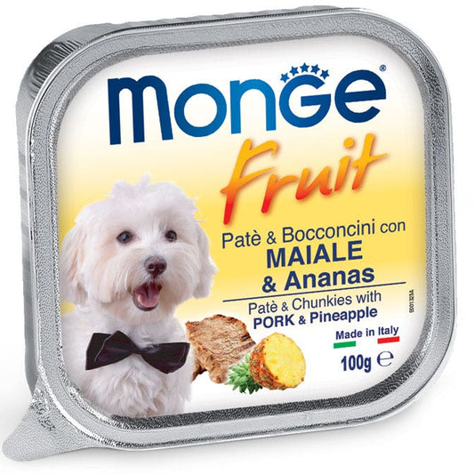 Monge Fruit Maiale E Ananas Cibo Umido Per Cani Adulti 100g