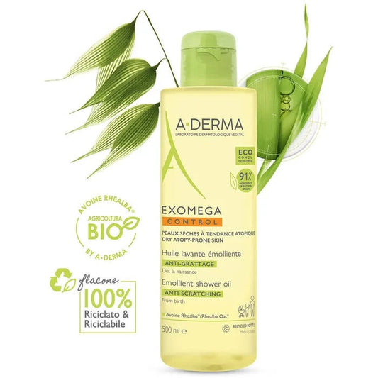 A-Derma Exomega Control Olio Lavante Emolliente Pelle Secca 500ml