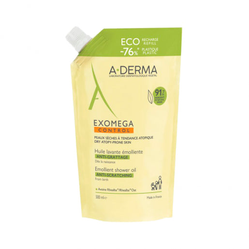 A-Derma Exomega Control Olio Lavante Emolliente Ricarica 500ml