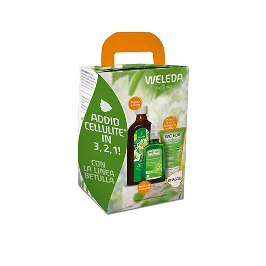 Weleda Betulla Pack Olio Cellulite 100ml + Decotto Betulla 250ml + Gommage Doccia 150ml