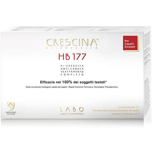 Crescina Transdermic Ri-Crescita e Anti-Caduta HB 177 Donna 200 Trattamento Completo 20 Fiale