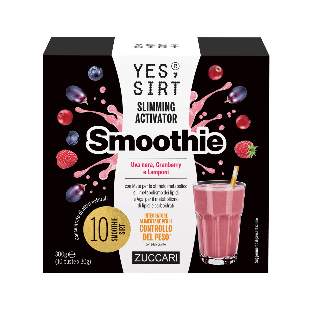 Yes Sirt Slimming Activator Smoothie Uva Nera/Cranberry /Lamponi 10 Buste