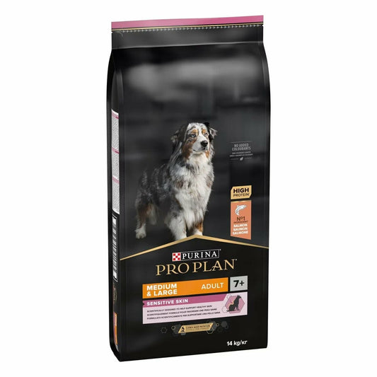 Purina Pro Plan Medium & Large Adult 7+ Sensitive Skin Cibo Secco Con Salmone Cani Adulti Taglia Medio/Grande Sacco 14 kg