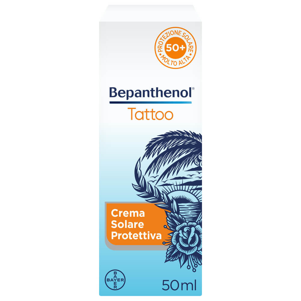 Bepanthenol Tattoo Crema Solare Protettiva SPF50+ 50ml