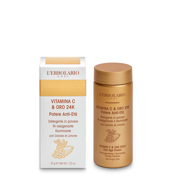 L'Erbolario Detergente Viso in Polvere Vitamina C & Oro 24K 35g