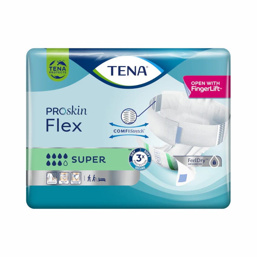 Tena Proskin Flex Super Pannolone A Cintura Medio 30 Pezzi