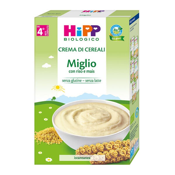 Hipp Bio Crema Di Miglio Con Riso E Mais Per Bambini 4 Mesi+ 200g