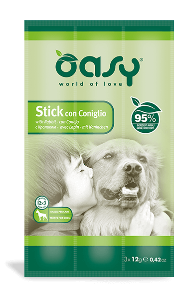 Oasy Snack Con Coniglio Per Cani 3 Sticks