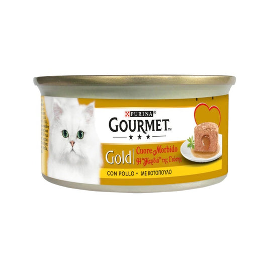 Purina Gourmet Gold Cuore Morbido Con Pollo Per Gatti Lattina 85g