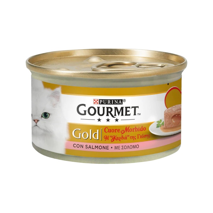 Purina Gourmet Gold Cuore Morbido Con Salmone Per Gatti Lattina 85g