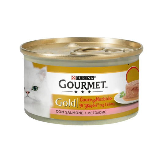 Purina Gourmet Gold Cuore Morbido Con Salmone Per Gatti Lattina 85g