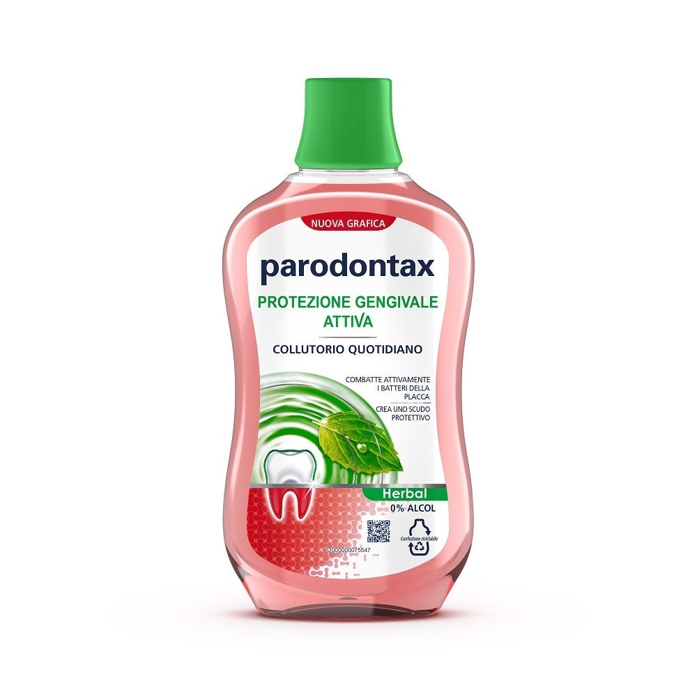 Parodontax Herbal Collutorio Quotidiano Protezione Gengive Alito Fresco Senza Alcool 500ml