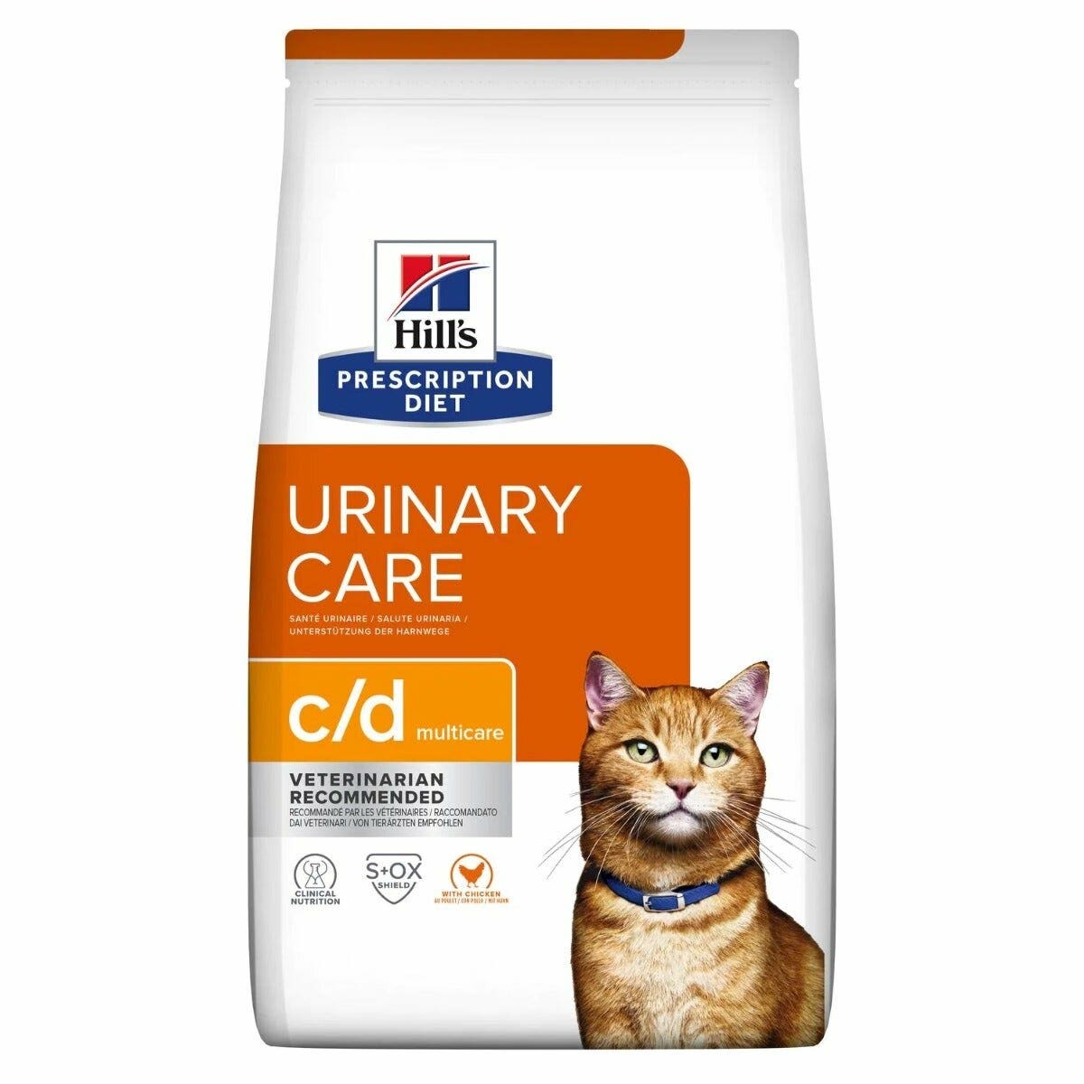 Hill's Prescription Diet c/d Multicare Urinary Care Cibo Secco Con Pollo Gatti Adulti Sacco 3kg