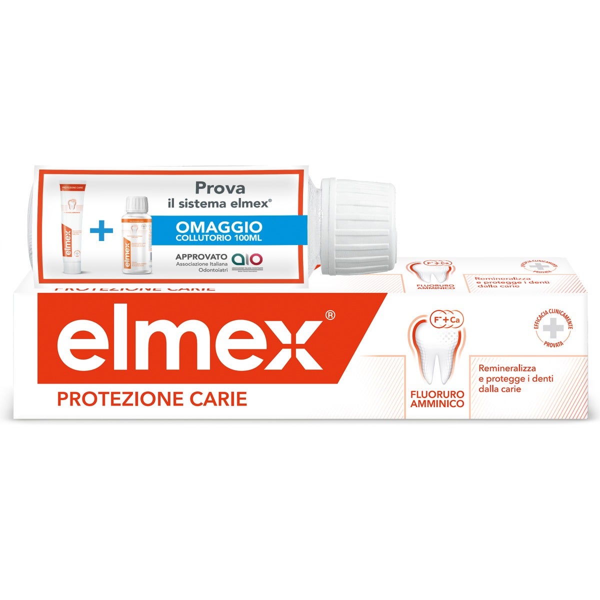 Elmex Protezione Carie Dentifricio 75ml + Collutorio 100ml