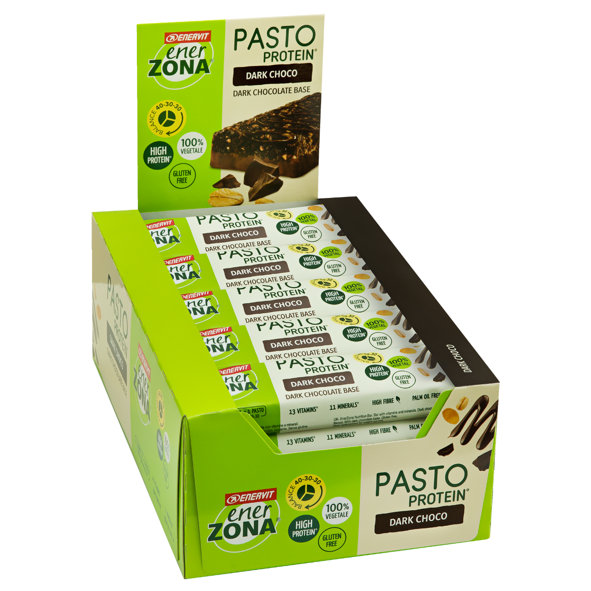 Enerzona Pasto Protein Dark Choco 25 Barrette Da 55g