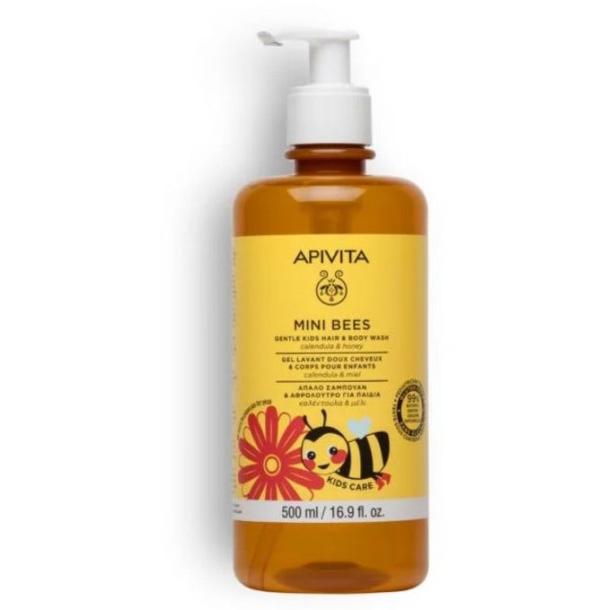 Apivita Mini Bees Detergente Corpo e Capelli Delicato Bimbi 500ml