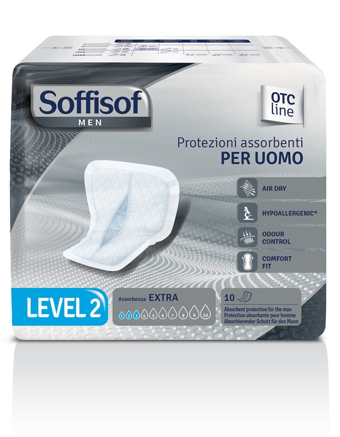 Soffisof Men Level 2 Protezioni Assorbenti Per Uomo 10 Pezzi