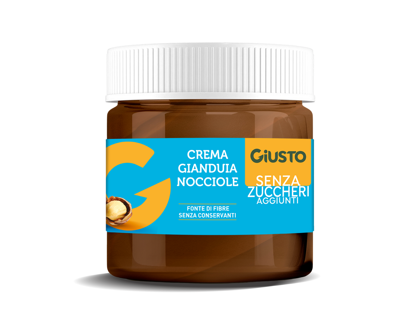 Giusto Crema Spalmabile Gianduia E Nocciole Senza Zucchero 200g