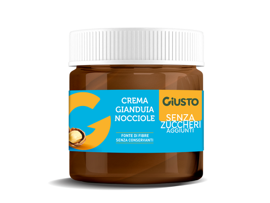 Giusto Crema Spalmabile Gianduia E Nocciole Senza Zucchero 200g