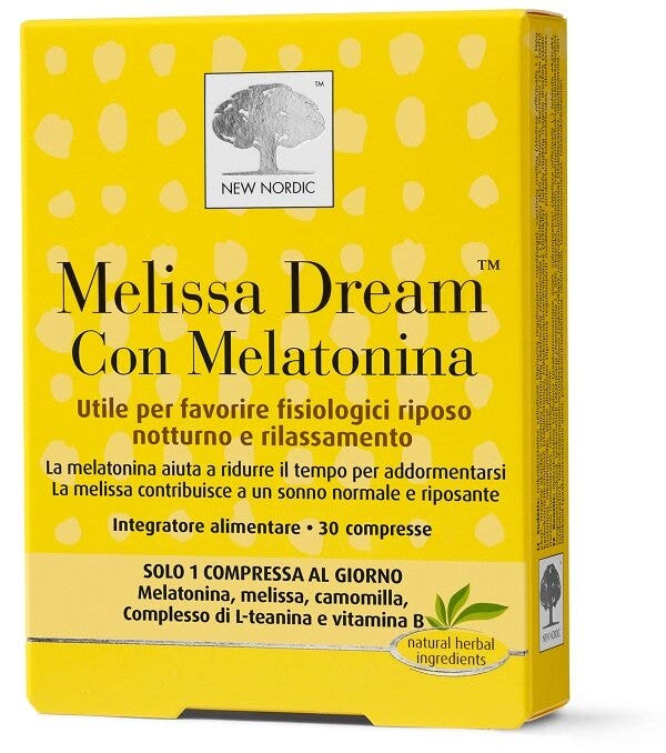 New Nordic Melissa Dream Con Melatonina 30 Compresse