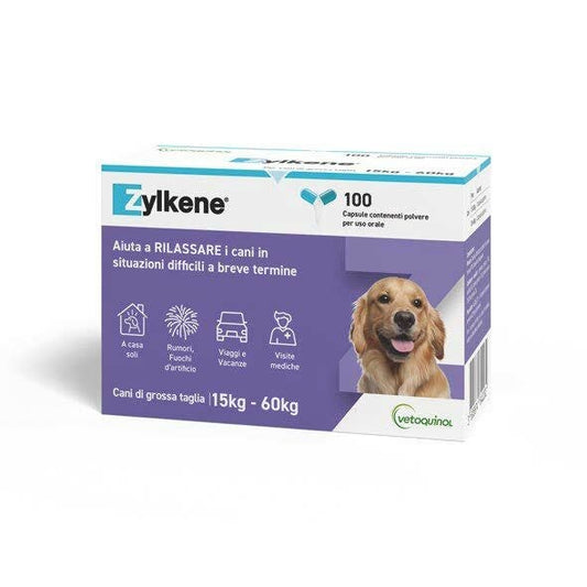 Zylkene Mangime Complementare Per Cani Taglia Grossa 15-60 Kg 100 Capsule