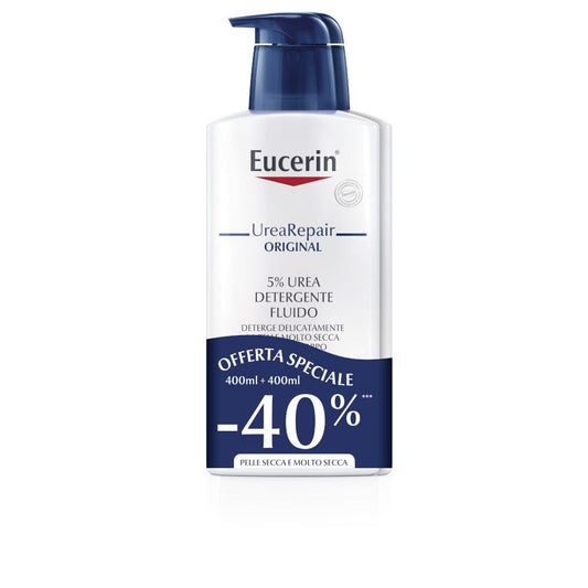 Eucerin Urearepair 5% Urea Detergente Fluido 2 x400ml