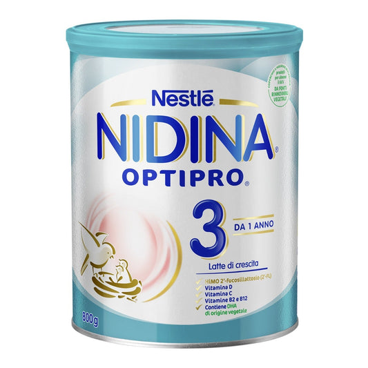 Nestlé Nidina Optipro 3 Latte Di Crescita Polvere Da 12 Mesi Latta 800g