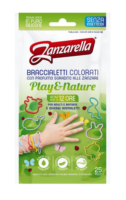 Zanzarella Play E Nature Braccialetti Colorati 25 Pezzi