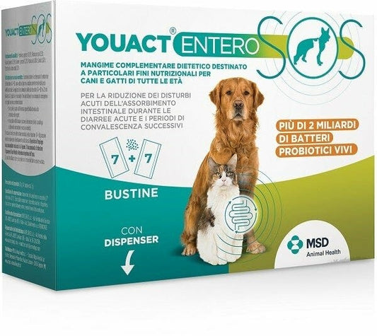 Msd Animal Health Youact Entero SOS Per Cani/Gatti 14 Bustine