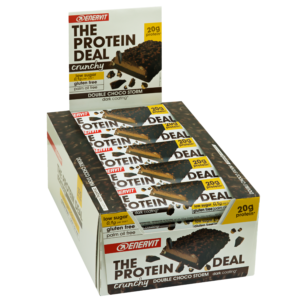 Enervit The Protein Deal Protein Bar Crunchy Double Choco 25 Barrette Da 55g