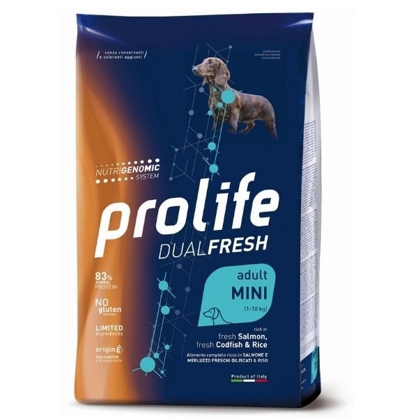 Prolife Dog Dual Fresh Adult Mini Salmon Codfish & Rice 7Kg