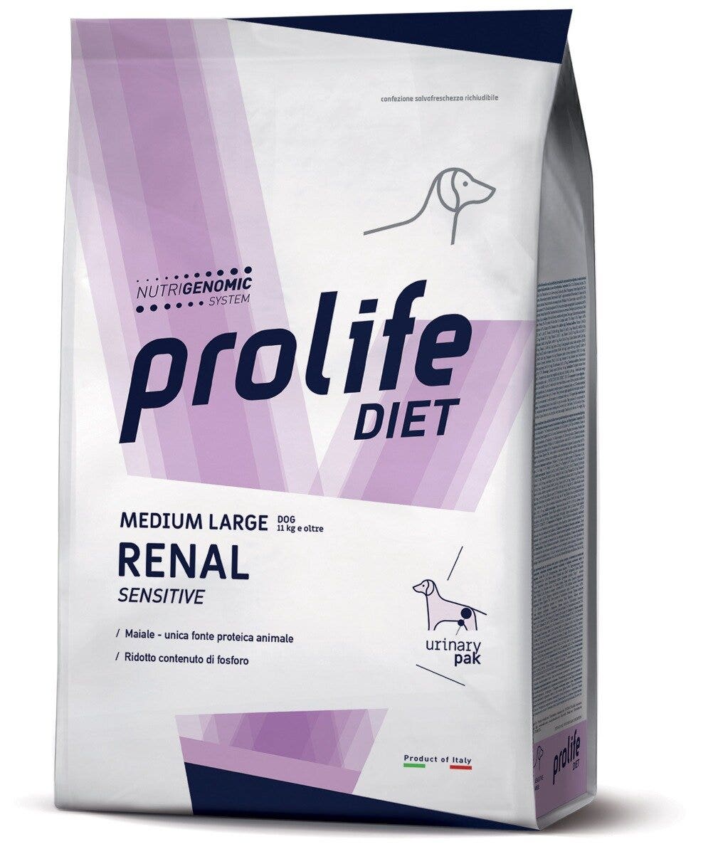 Prolife Dog Diet Renal Sensitive Cibo Secco Per Cani Taglia Media/Grande Sacco 2kg