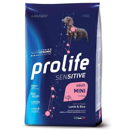 Prolife Sensitive Adult Mini Lamb & Rice Cibo Secco Per Cani Taglia Piccola Sacco 7 Kg