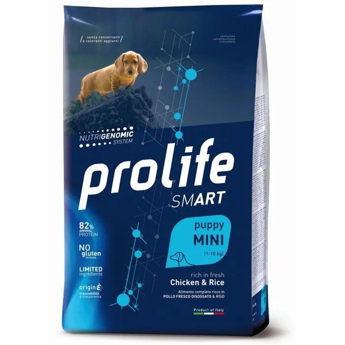 Prolife Dog Smart Chicken & Rice Cibo Secco Per Cani Cuccioli Taglia Piccola Sacco 2 Kg