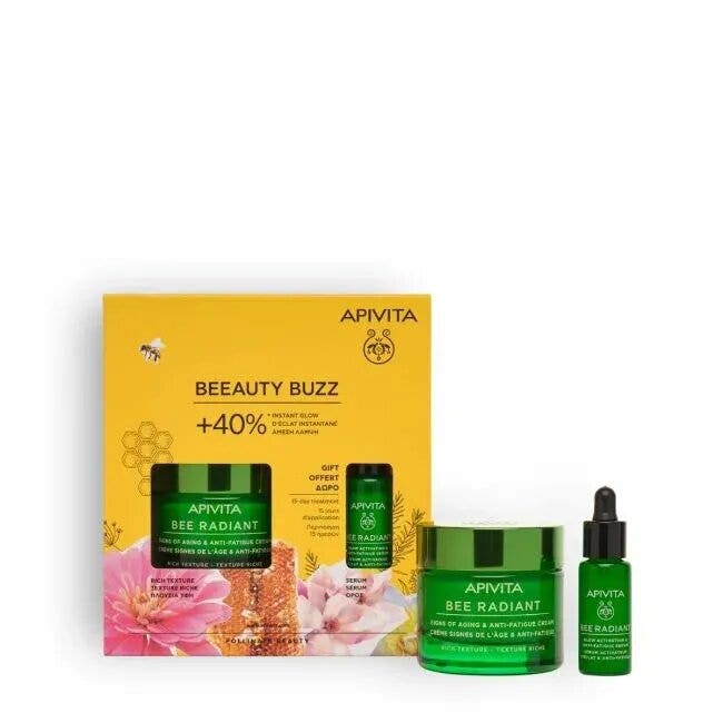 Apivita Set Bee Radiant Crema Ricca 50ml + Siero 10ml