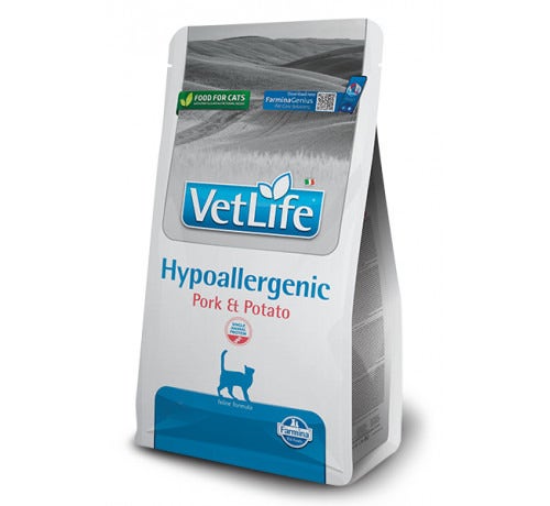 Farmina Vet Life Hypoallergenic Maiale e Patate Cibo Secco Per Gatti Sacco 1,5 Kg