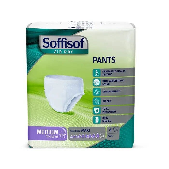 Soffisof Air Dry Pants Maxi Taglia Medium 8 Pezzi