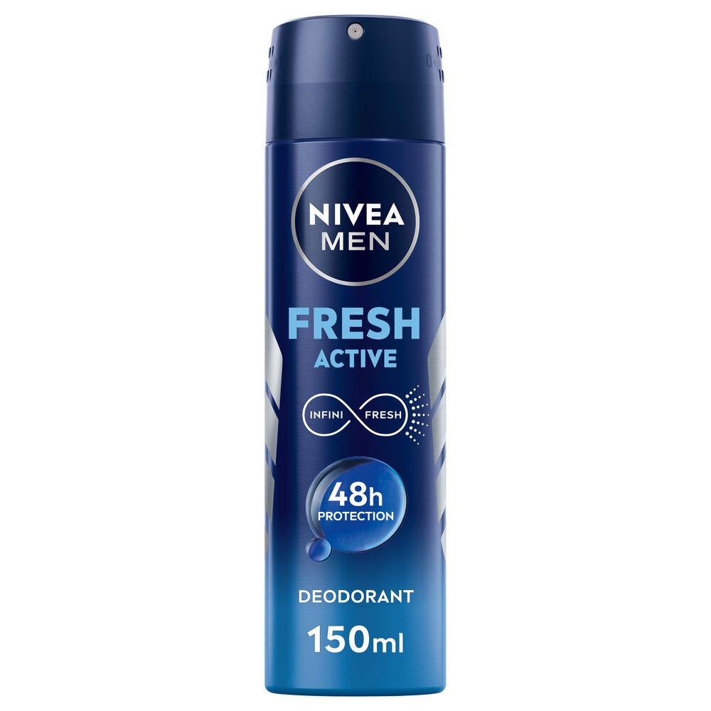 Nivea Men Fresh Active Deodorante Spray 150ml Antitraspirante Uomo Per 48 Ore