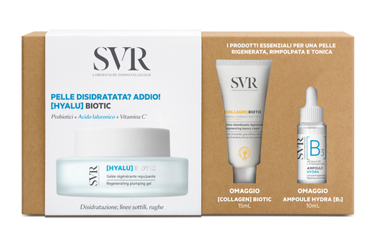 Svr Set Hyalu Biotic Gel-Crema Viso 50ml + Collagen Biotic Crema Viso 15ml + Siero Ampoule Hydra 10ml