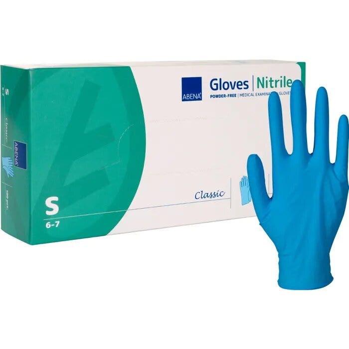 Abena Guanto Nitrile Senza Polvere Blu Taglia S 100 Pezzi