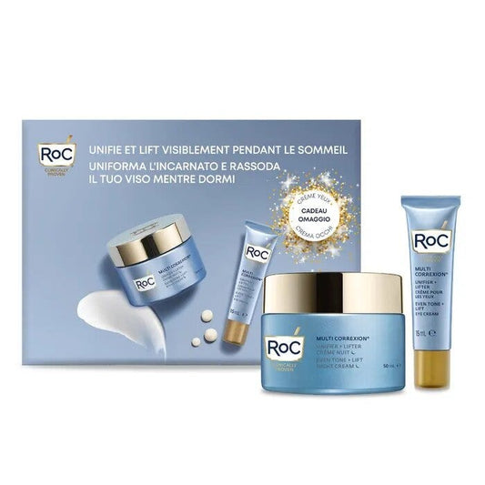 Roc Even Tone + Lift Crema Viso Idratante Notte 50ml + Contorno Occhi 15ml