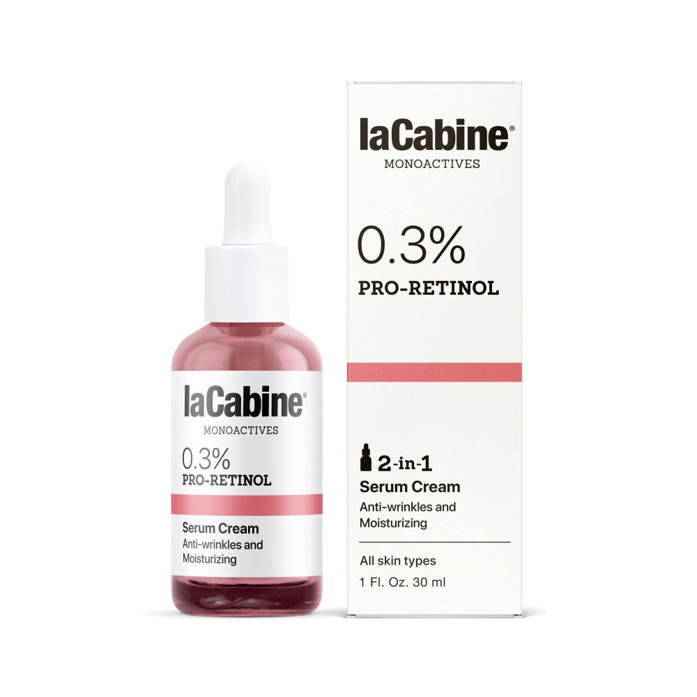 LaCabine 0.3% Pro-Retinol Tecnologia 2 in 1 Siero+Crema Viso Rigenerazione Cellulare 30ml