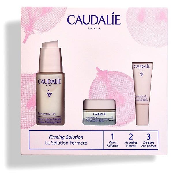 Caudalie Cofanetto Resveratrol-lift Siero 30ml + Crema Viso 15ml + Trattamento Occhi 5ml