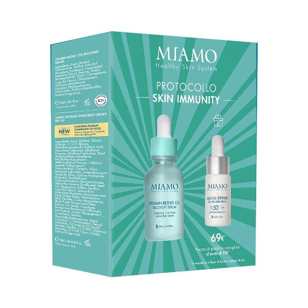 Miamo Skin Immunity Vitamin Blend 15% Recovery Serum 30 ml + Aging Defence Drops SPF 50+ 10 ml