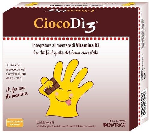 CiocoDì3 Integratore Vitamina D3 30 Tavolette