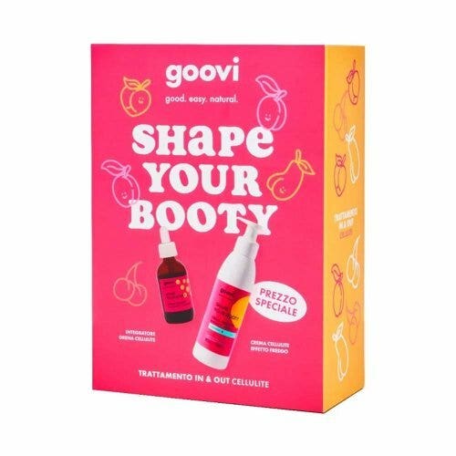 Goovi Box Shape Your Booty Integratore Drena Cellulite 50ml + Crema Effetto Freddo 240ml