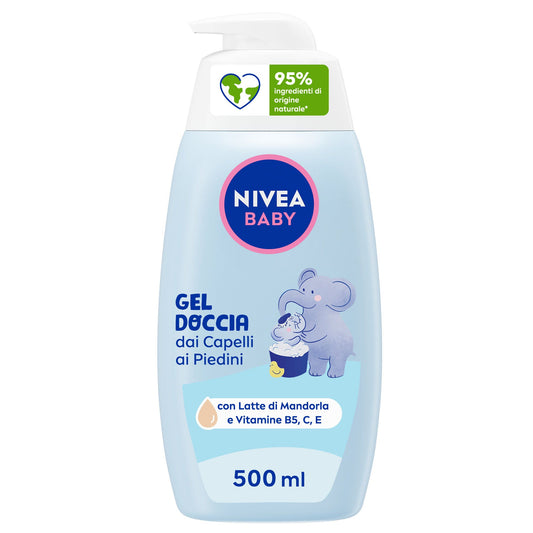 Nivea Baby Gel Doccia Dai Capelli Ai Piedini 500 ml Detergente Neonato Per Pelle E Capelli Puliti