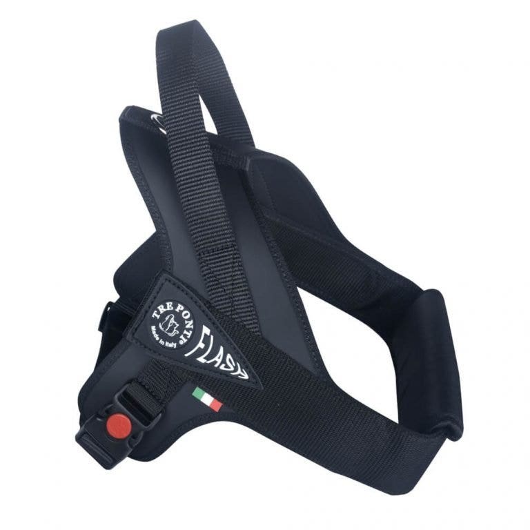 Tre Ponti Pettorina Nero Rifrangente Flash Per Cani 20/30kg Taglia L