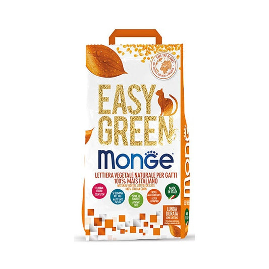 Monge Lettiera Easy Green 100% Mais Italiano Per Gatti 10L