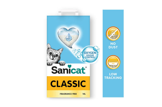 Sanicat Classic Lettiera Minerale Assorbente Senza Profumo Per Gatti 10L